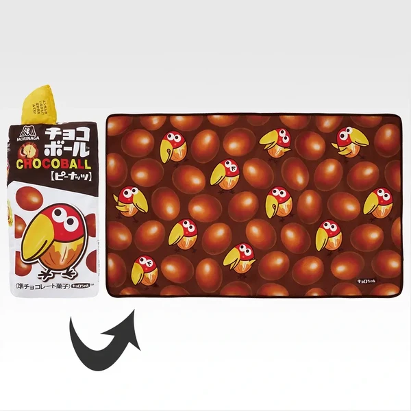 森永 巧克力球主題 抱枕約50cm／毛毯約100cm