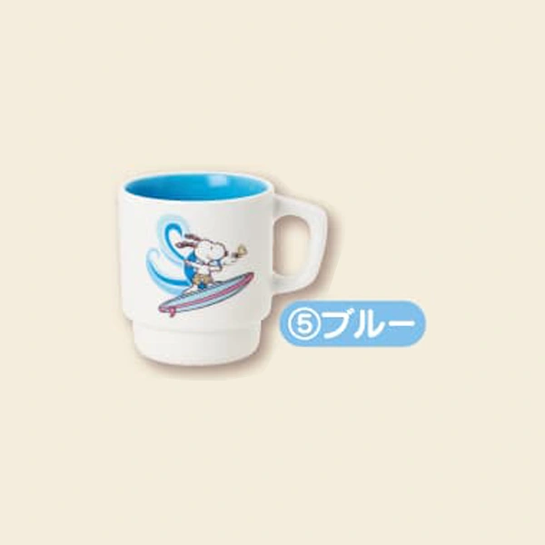 SNOOPY 衝浪主題 馬克杯 藍色ver. 約7.5×7.5×8cm