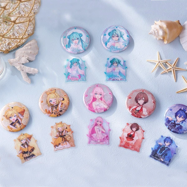 VOCALOID 水族館×禮服Ver. 徽章約5.8cm&貼紙約5.7×5cm 套組