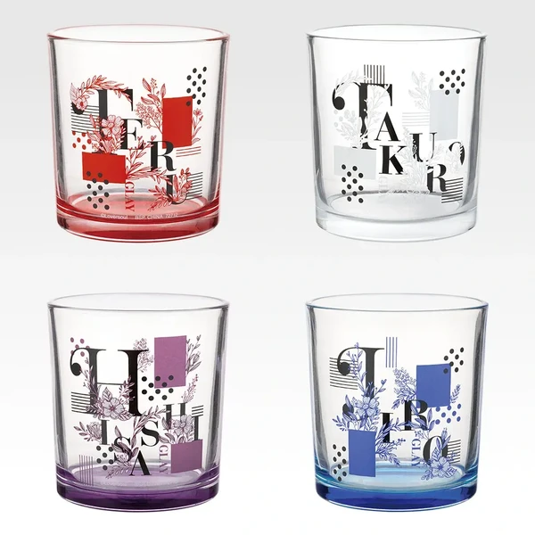 GLAY 團員名字 設計玻璃杯 約8cm