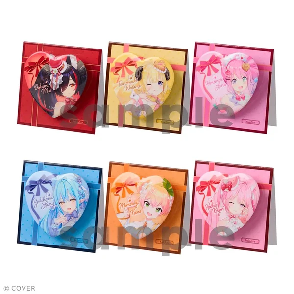 hololive 主題愛心造型徽章 約5.7×5.2cm