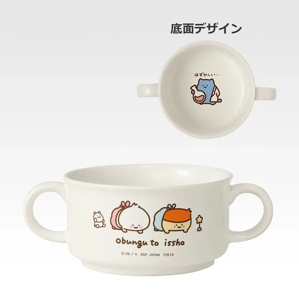 文具君 兒童主題 雙耳耐熱湯碗 約10cm