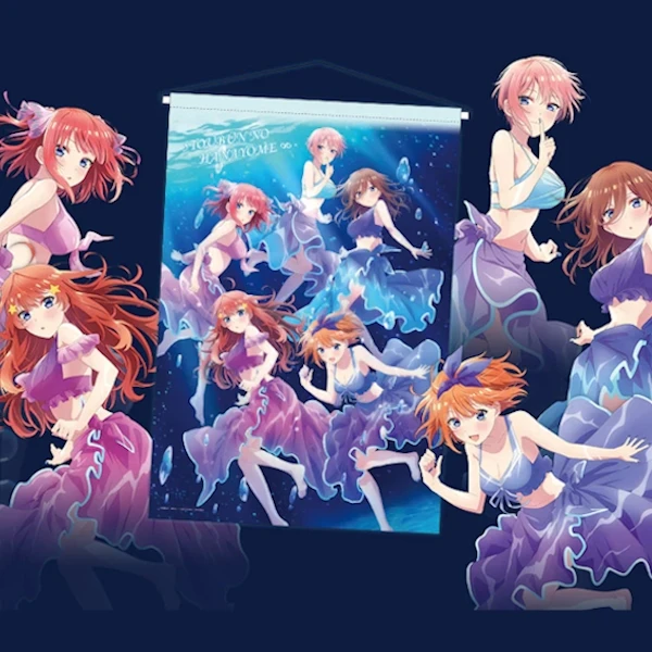 五等分的花嫁 Aqua fantasia 主題B1掛軸 約72×103cm