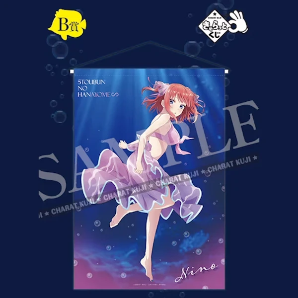 中野二乃 Aqua fantasia B1掛軸 約72×103cm